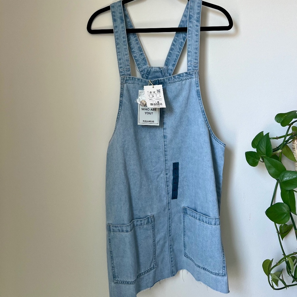 Denim overall dress